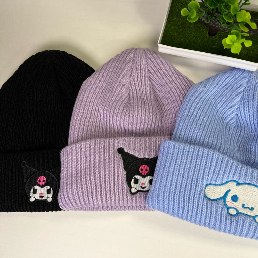 Purple Kuromi Beanie, Women’s Hat, Sanrio Hat Accessories